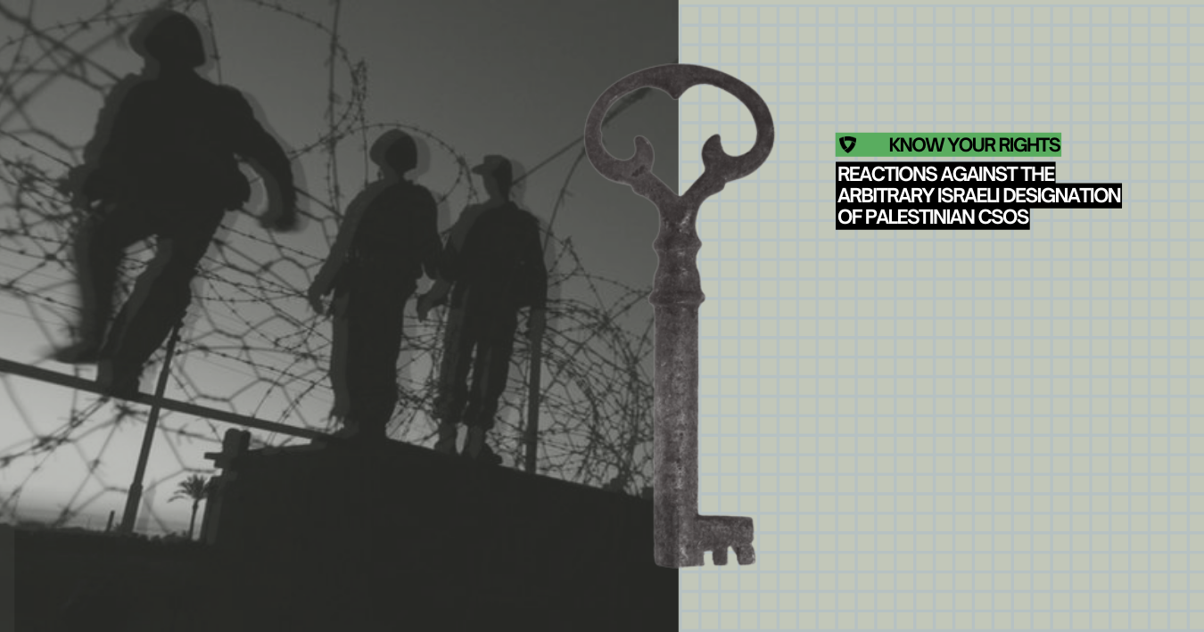 Reactions against the Arbitrary Israeli Designation of Palestinian CSOs